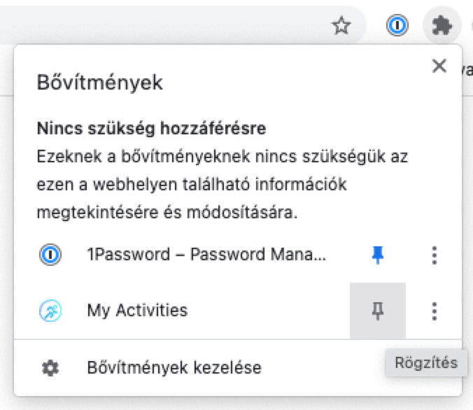 Így tudjuk kitűzni a böngésző bővítményt