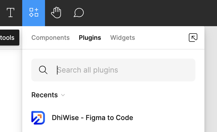 DhiWise - Figma to Code plugin futtatása